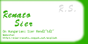 renato sier business card